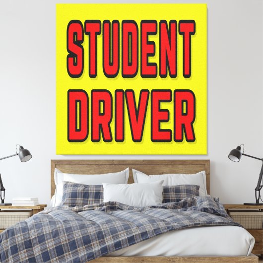 Leerling bestuurder canvas afdruk (Insitu (Slaapkamer))