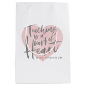 Leerling cadeauhart medium cadeauzakje (Voorkant)