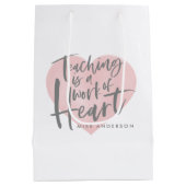 Leerling cadeauhart medium cadeauzakje (Achterkant)