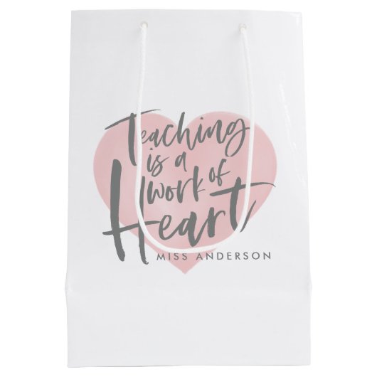 Leerling cadeauhart medium cadeauzakje (Achterkant)