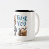 Leerling Cat Tweekleurige Koffiemok (Voorkant rechts)