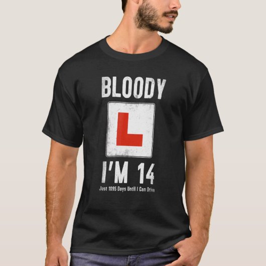 Leerling Driver 14e verjaardag IM 14 Vandaag & Rij T-shirt (Voorkant)
