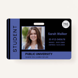 Leerling foto ID school universiteit blauw Badge