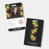 Leerling Homeschoting School Mam ID Lady Bugs Badge (Voor- en achterkant)