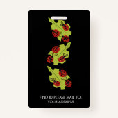 Leerling Homeschoting School Mam ID Lady Bugs Badge (Achterkant)