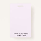 Leerling Homeschoting School Mam ID Roze badge (Achterkant)