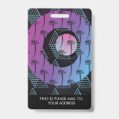 Leerling Homeschoting School Mam ID Tropische Vorm Badge (Achterkant)