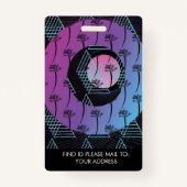 Leerling Homeschoting School Mam ID Tropische Vorm Badge (Achterkant)