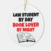 Leerling houdt van lezen keramisch ornament (Links)