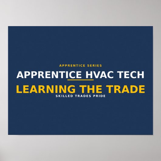 Leerling HVAC-technicus leert het vak — Geschoold Poster (Voorkant)