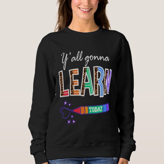 Leerling Leopard eerste dag van school Jullie gaan Trui (Voorkant)