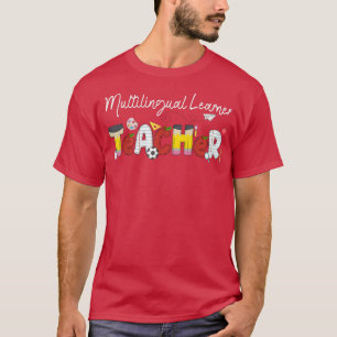 Leerling-leraar meertalige lessen naar school t-shirt