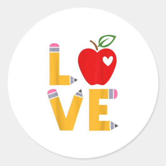 Leerling naar school Leerleraar Student Gift Ronde Sticker (Voorkant)