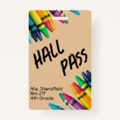 Leerling-student Crayon-klas Bathroom Hall-pas Badge (Voorkant)