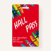 Leerling-student Crayon-klas Bathroom Hall-pas Badge (Voorkant)