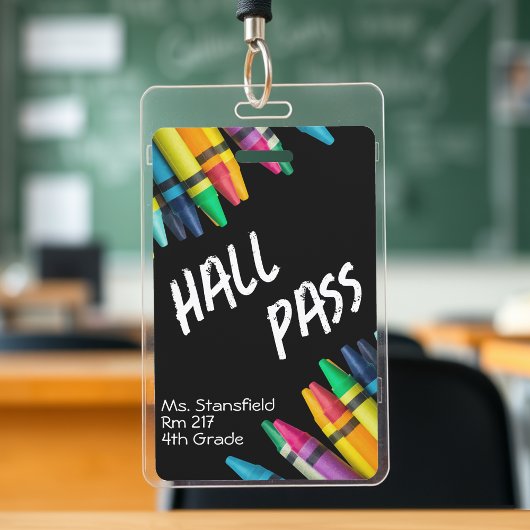 Leerling-student Crayon-klas Bathroom Hall-pas Badge