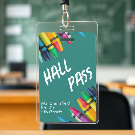 Leerling-student Crayon-klas Bathroom Hall-pas Badge