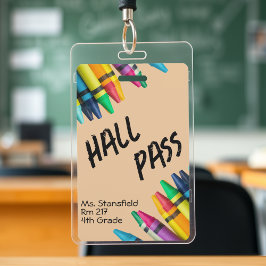 Leerling-student Crayon-klas Bathroom Hall-pas Badge