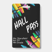 Leerling-student Crayon-klas Bathroom Hall-pas Badge (Voorzijde)