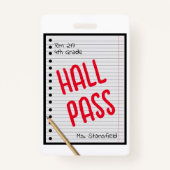 Leerling student Papier klaslokaal Bathroom Hall p Badge (Voorkant)