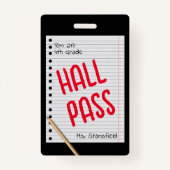 Leerling student Papier klaslokaal Bathroom Hall p Badge (Voorkant)