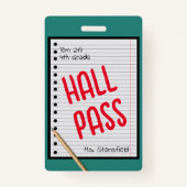 Leerling student Papier klaslokaal Bathroom Hall p Badge (Voorkant)