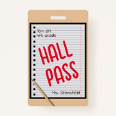 Leerling student Papier klaslokaal Bathroom Hall p Badge (Voorkant)