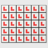 Leerling-stuurprogramma voor L-bord Cadeaupapier (Vlak)