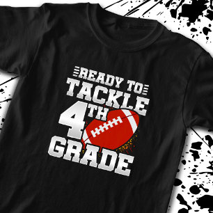 Leerling terug naar school klaar om 4e klas aan te t-shirt