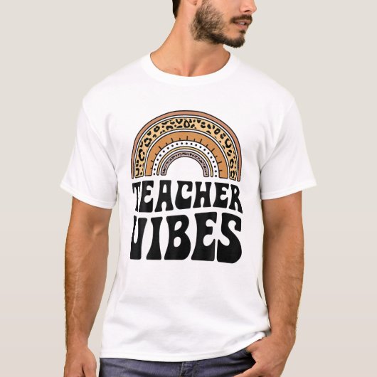 Leerling Vibes eerste dag terug naar school Leopar T-shirt (Voorkant)