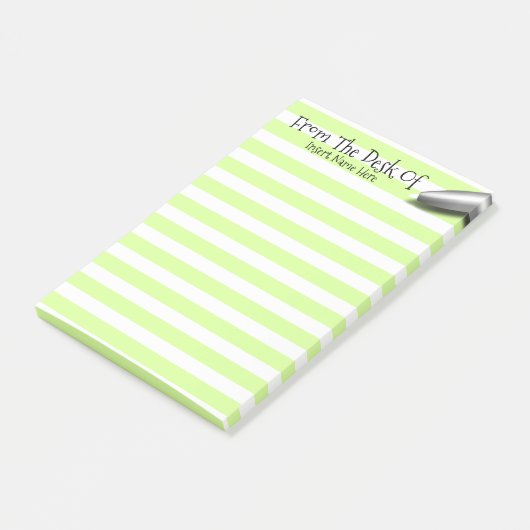 Leerlingbureau naam groene post-it® notes (Schuin)