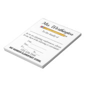 Leerlingconferentie Schoolnotitie Pad Klein Notitieblok (Linkerzijde)