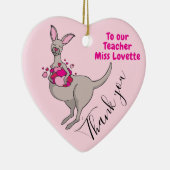 Leerlingen bedankt jullie kangaroo harten keramisch ornament (Rechts)