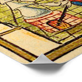 leerlingen in een middeleeuws laboratorium poster (Hoek)