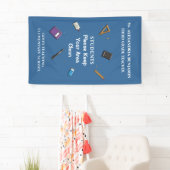 Leerlingen Leraar Terug naar School Schoon Persona Spandoek (Insitu)