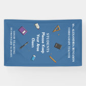 Leerlingen Leraar Terug naar School Schoon Persona Spandoek (Horizontaal)