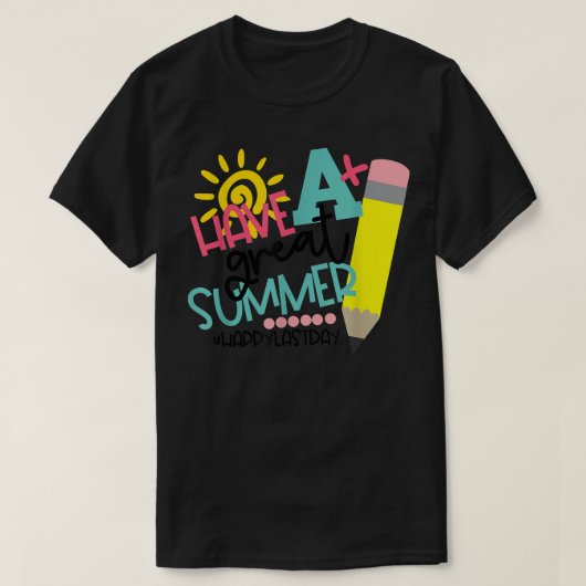 Leerlingen met een geweldige zomergrappigheid t-shirt (Design voorkant)