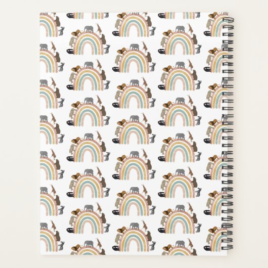 Leerlingen regenboogdieren Oerwoud leraar Planner (Achterkant)