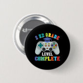 Leerlingen uit de 2e klas die gamen – Level Comple Ronde Button 5,7 Cm (Voorkant /achterkant)