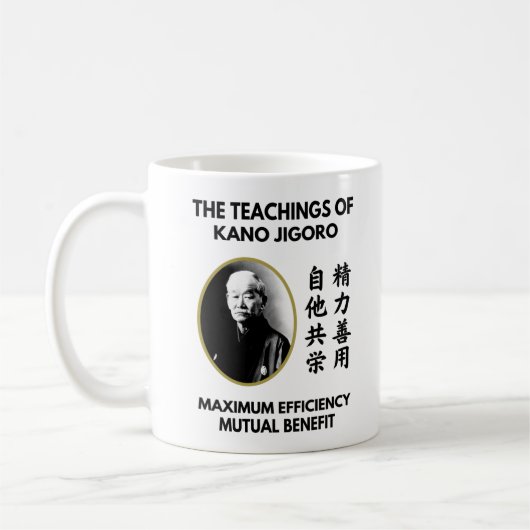 Leerlingen van Jigoro Kano Japans Judo Koffiemok (Links)