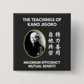 Leerlingen van Kano Jigoro Japans Judo Vierkante Button 5,1 Cm (Voorkant)