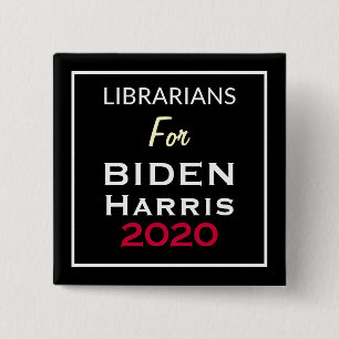Leerlingen voor BIDEN HARRIS Black Red White Squar Vierkante Button 5,1 Cm