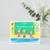 Leerlingen welkom terug op school briefkaart (Staand voorkant)