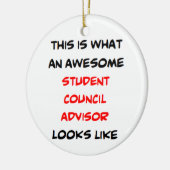 leerlingenadviseur , geweldige keramisch ornament (Links)