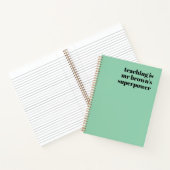 Leerlingenappreciatie Gift Retro Superpower Green Notitieboek (Binnen)