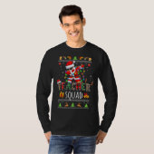 Leerlingenbad Dabbing Santa Ugly Sweater Leopard B T-shirt (Voorkant volledig)