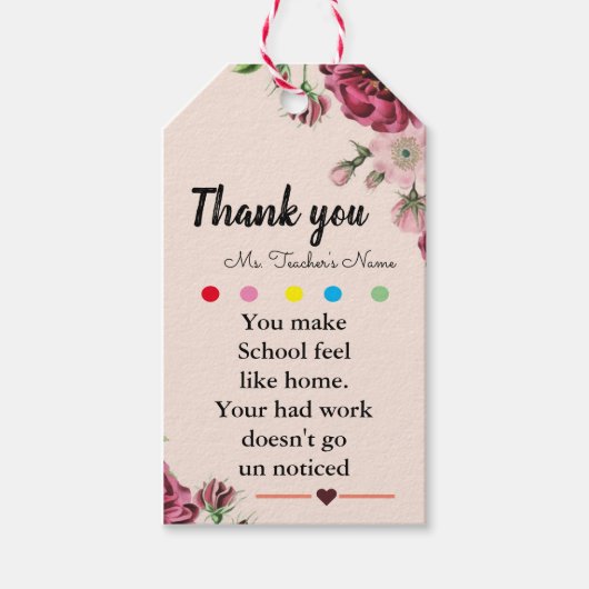 Leerlingenbeker / Label met stuifmeel Cadeaulabel (Voorkant)