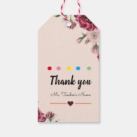 Leerlingenbeker / Label met stuifmeel Cadeaulabel (Achterkant)