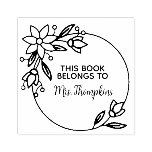 Leerlingenboek behoort tot het naamboek rubberstempel (Afrduk)