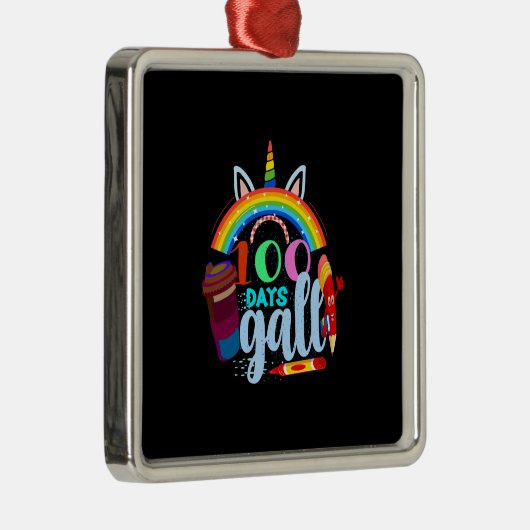 Leerlingencadeau | 100 dagen lang metalen ornament (Rechts)